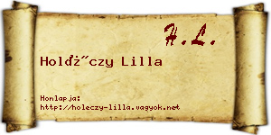 Holéczy Lilla névjegykártya