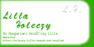 lilla holeczy business card